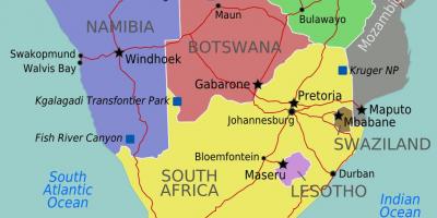 Karte von maputo Swasiland