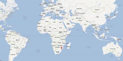 Karte von Swasiland auf der Welt